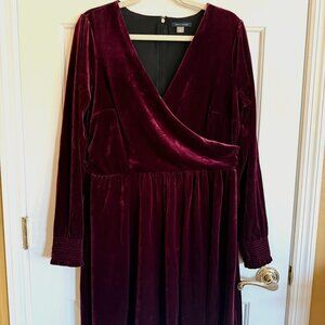 Tommy Hilfiger Women's Red Velvet Dress